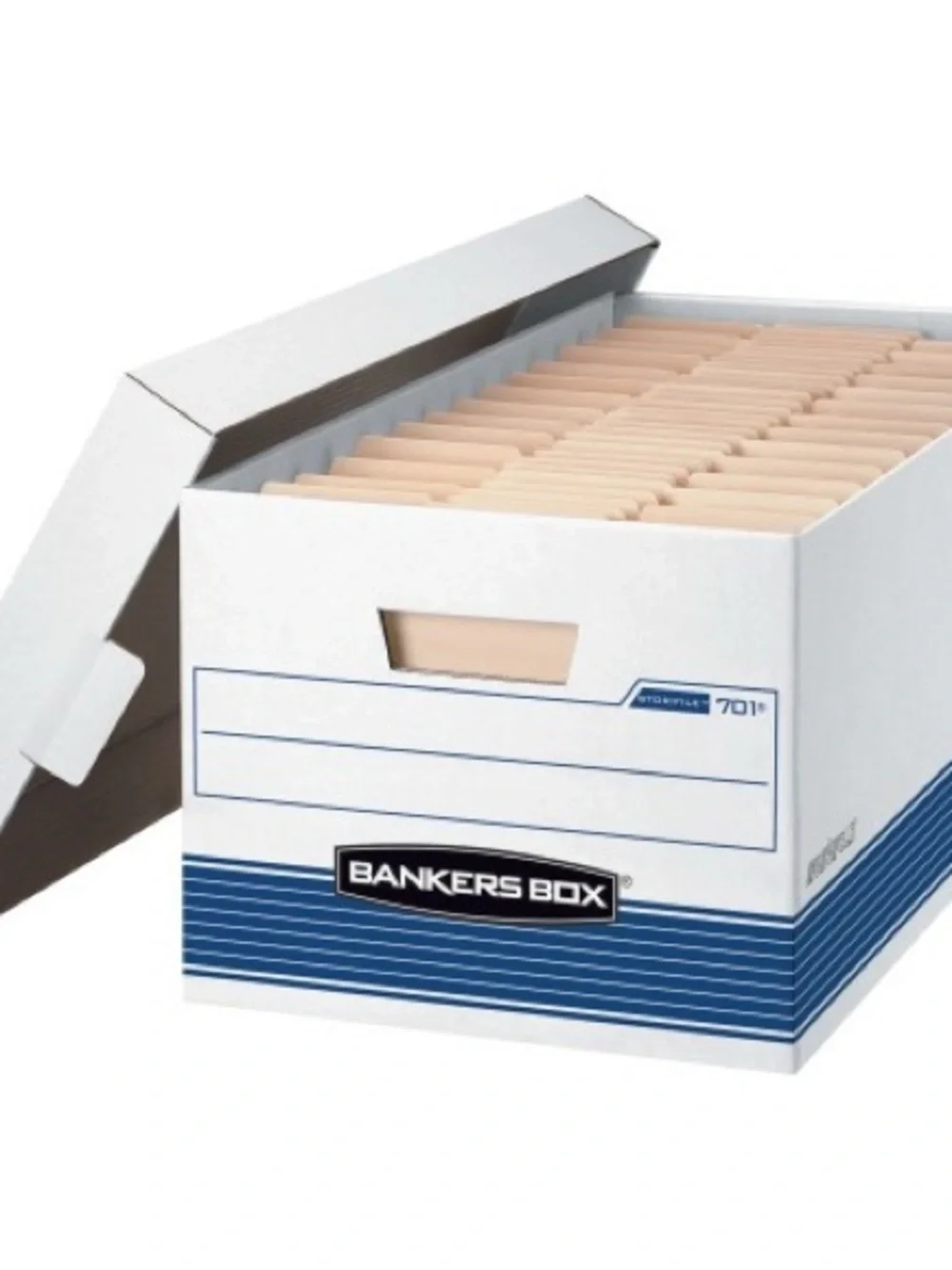 Bankers Box 00701 24x12x10 Medium Duty Storage Boxes with Lift-Off Lid, 12-pack